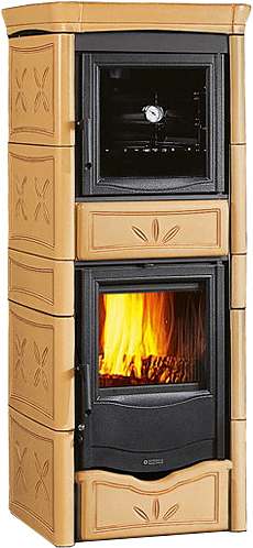 Дровяная печь-камин La Nordica Nicoletta con Forno Evo капучино