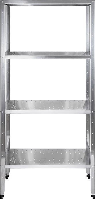 Стеллаж кухонный Luxstahl СРП-1800х1100х500 с перфорированными полками