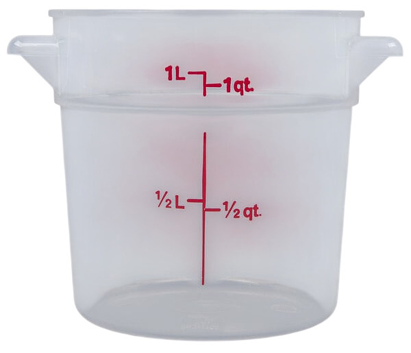 Контейнер для хранения продуктов Cambro RFS1PP-190 0.9 л D 15,4 см h 12,7 см полипропилен, белый