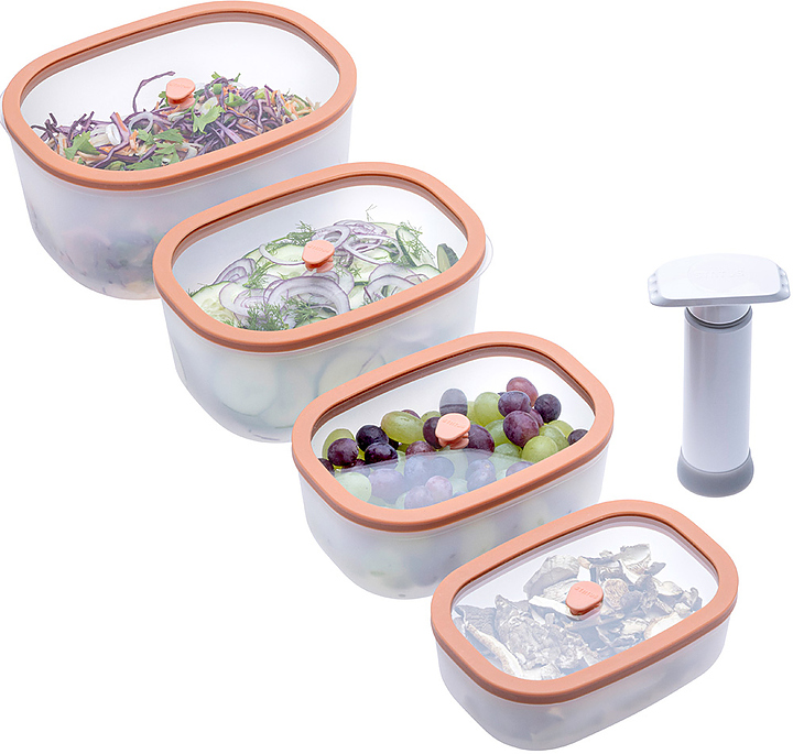 Набор вакуумных контейнеров Status Fresko set 5 salmon