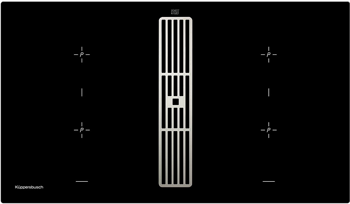 Индукционная варочная панель с вытяжкой Kuppersbusch KMI 9850.0 SR Stainless Steel