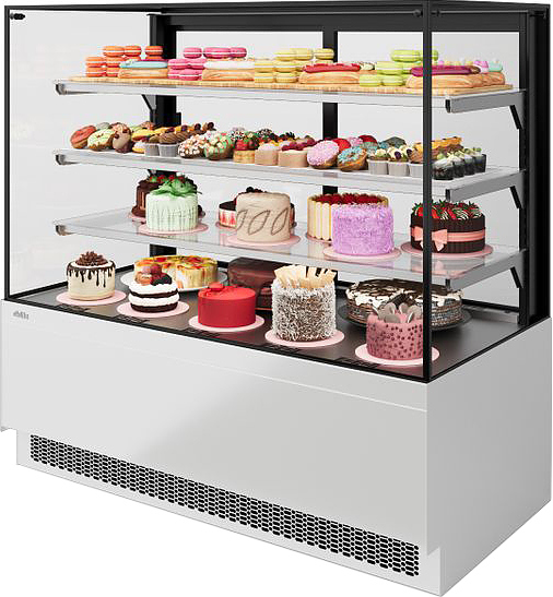 Витрина кондитерская Chilz VETE II KUB LUX 60 белый глянец