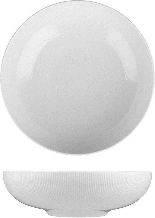 Салатник Noble Neo Silk 306535А 1600 мл d=23 см h=6,8 см (фарфор) белый