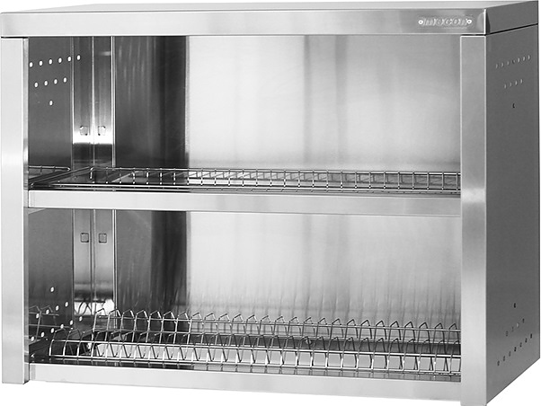 Полка кухонная Mecon Norma Inox ПНЗн 1000х400х600 мм сетки для стаканов (1 шт.) и тарелок (1 шт.)