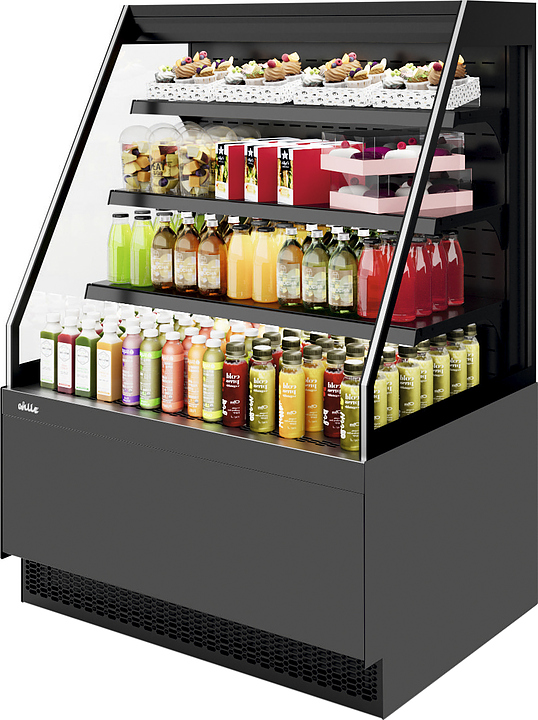 Витрина кондитерская Chilz VETE II KUB OF 90 серый матовый, металлик