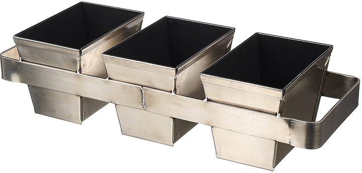 Форма хлебная ЦПО №12 70х150х70 мм 6-секционная, с антипригарным покрытием