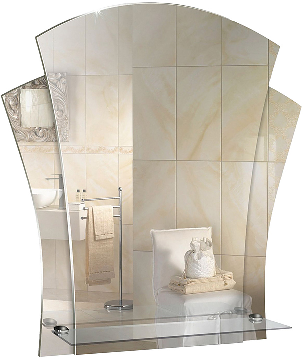 Зеркало Mixline Лилия 48х55 см с полкой