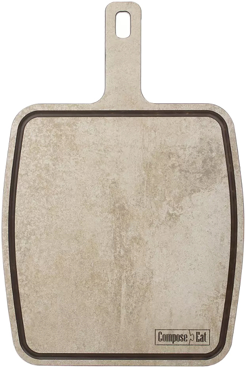 Доска разделочная ComposeEat DRRJ36250433KL6 36х25 см, с ручкой, порфир кремовый