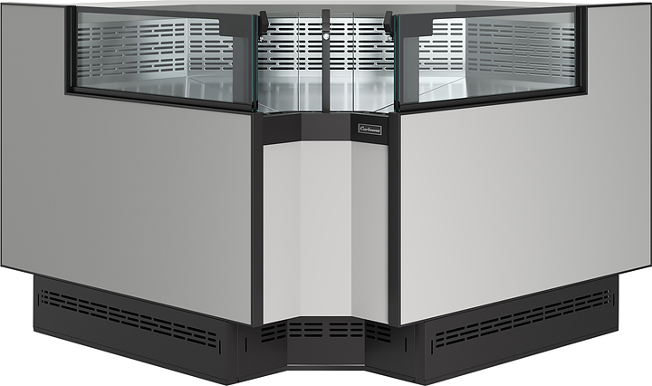 Витрина холодильная Carboma Atrium 3 GC120 VM-6-2 внутренний угол версия 2.0 открытая (без боковин, статика)