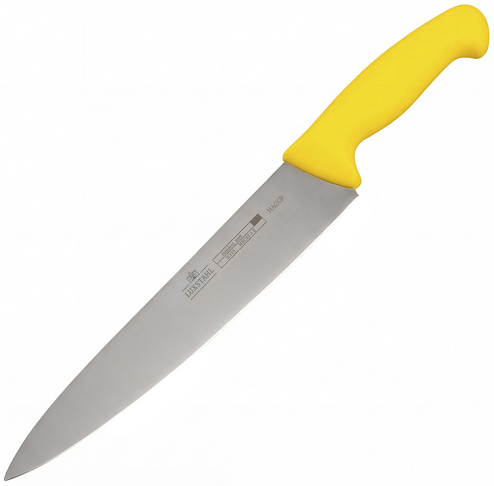 Нож поварской Китай Luxstahl HACCP W016 10" 250 мм желтый