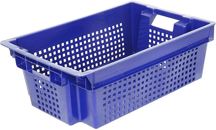 Ящик для овощей и фруктов ТАРА.РУ 102-1 МСК 600х400х200 мм синий