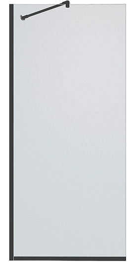 Душевая перегородка TIMO TP-890/03C-8 89х195 см, неподвижная, стекло прозрачное, профиль черный