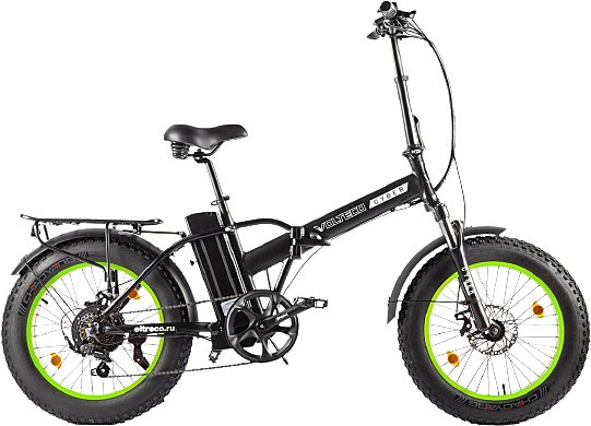 Велогибрид VOLTECO CYBER черно-салатовый