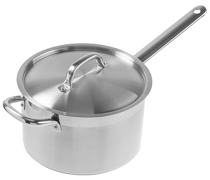 Сотейник Luxstahl Optima кт671 6.3 л d 240 мм h 140 мм, нерж. сталь