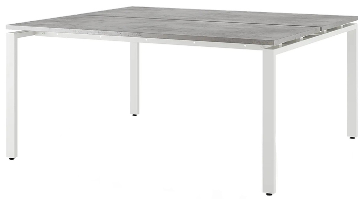 Стол офисный КОБОР P/2-80/160 white/chicago