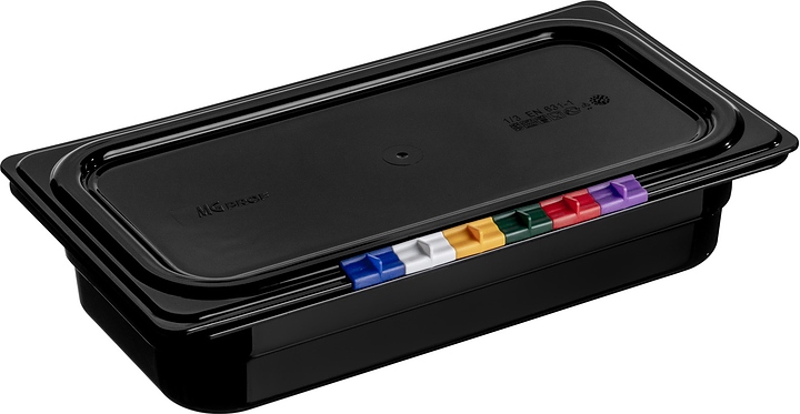 Гастроемкость MGprof 79750 GN 1/3-65 (325х176х65) 2,4 л (полипропилен) с крышкой черная