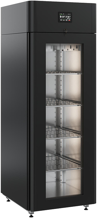 Шкаф холодильный POLAIR CS107-Meat стеклянная дверь, черный, тип 2