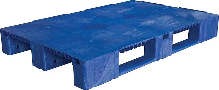 Паллет универсальный ТАРА.РУ TR 1208-1 1200х800х150 мм (сплошной на 3 полозьях) синий