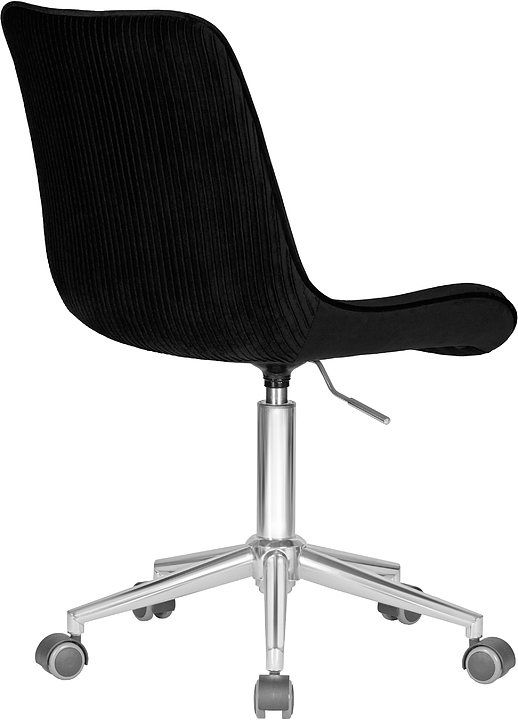 Кресло офисное DOBRIN 9518-LM DORA (черный велюр, хромированная сталь)