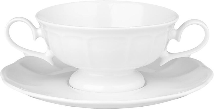 Бульонная пара Noble Bella 305602А+305010А 240 мл d=11,8 см h=5,7 см (фарфор) белая