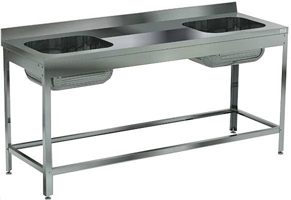 Ванна моечная КОБОР ВМЦР/2-180/70/430 Л/Ц/П