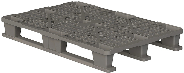 Паллет iPlast 1200x800x150 мм перфорированный, серый