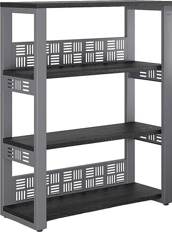 Стеллаж открытый КОБОР ST3-140/36 graphite/wood