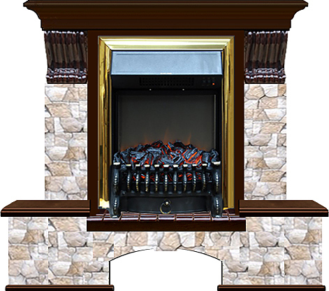 Камин Glenrich Бостон К Fobos BR Арбат дуб 46