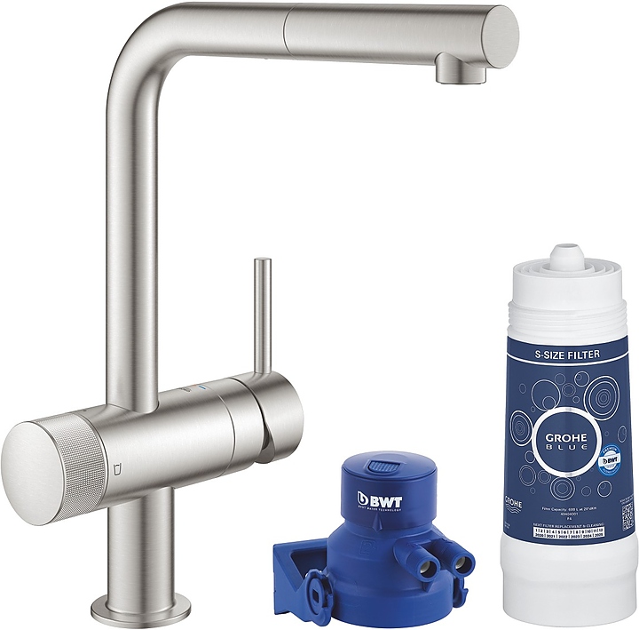 Смеситель для кухни с вытяжным изливом Grohe Blue Pure Minta 119707