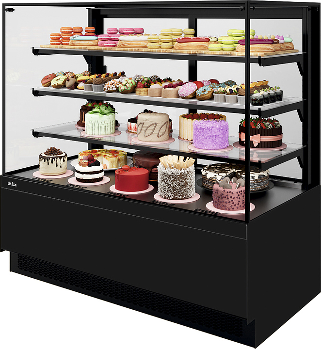 Витрина кондитерская Chilz VETE KUB LUX 60 черный
