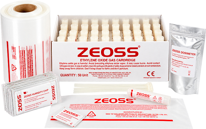 Комплект ZEOSS ZQ-20 (ампула с этиленоксидом, пакет, чип влажности, дозиметр, зажим)