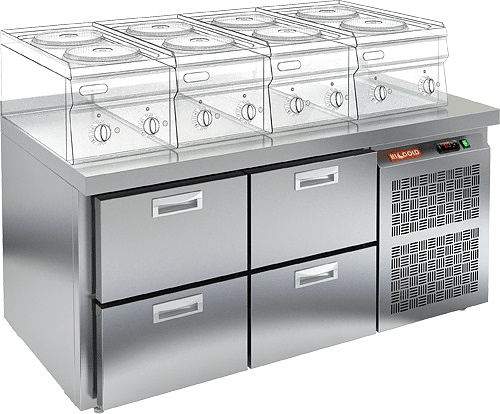 Стол морозильный HICOLD GN 22 BR2 BT LT