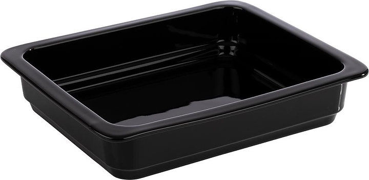 Гастроемкость APS 76944 GN 1/2-65 (325x265х65) 3,4 л (фарфор) черная