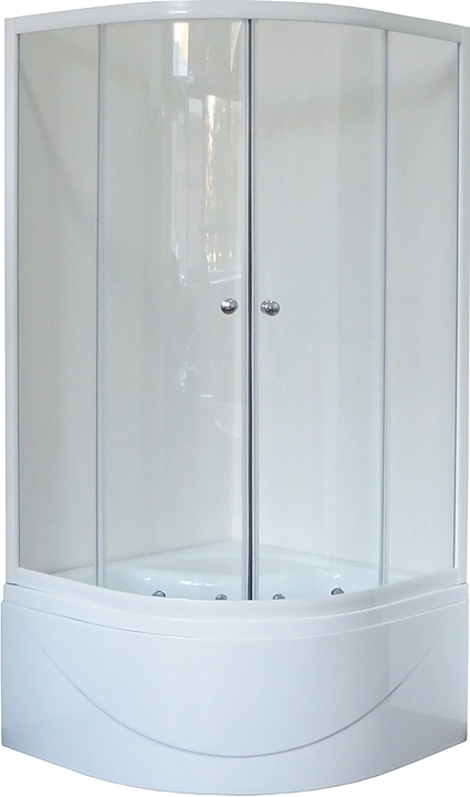Уголок душевой Royal Bath RB 90BK-T 90х90х200 см, прозрачное, белый профиль