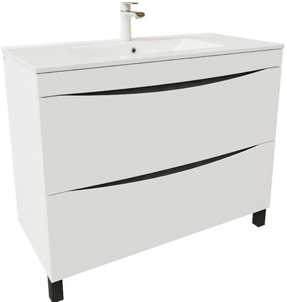 Тумба с раковиной IDDIS Cloud CLO10WFi95K 100 см напольная