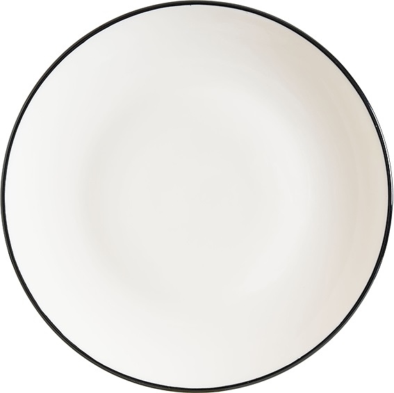 Тарелка Bonna Linea LNEBLGRM19DZ d=19 см (фарфор) черная