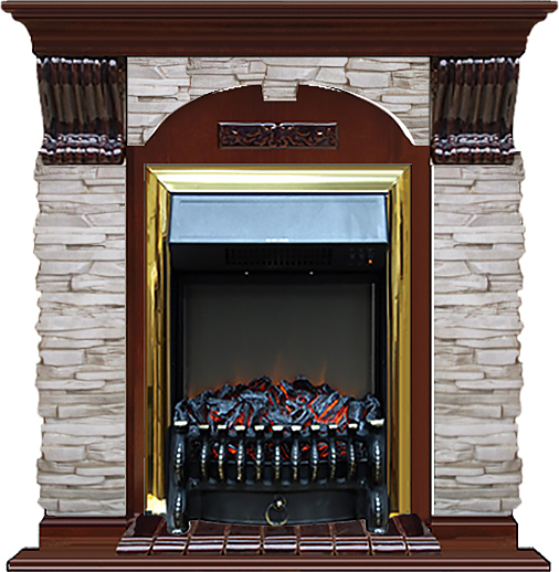 Камин Glenrich Арочный Fobos BR Мисхор №2 красное дерево