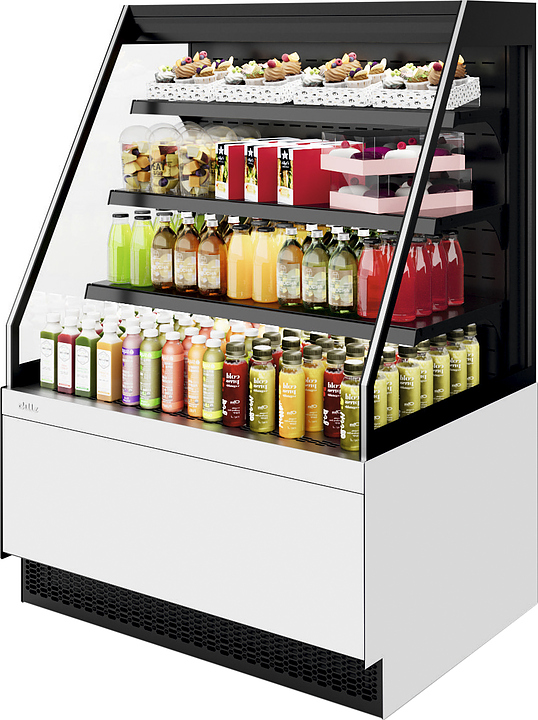 Витрина кондитерская Chilz VETE II KUB OF 90 белый глянец, металлик