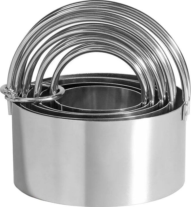 Набор кондитерских форм P.L. Proff Cuisine DCS-05F (HONRI) "Кольцо" 5шт. (нерж. сталь)