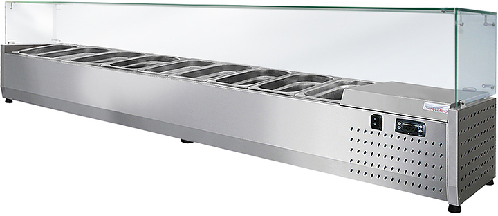 Витрина холодильная Finist ToppingBox НХВсп-9 с прямоугольным стеклом