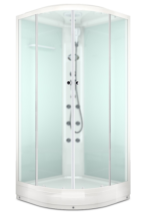 Душевая кабина с гидромассажем и блоком управления Domani-Spa Delight 110 DS01D110LWM10 100х100 см