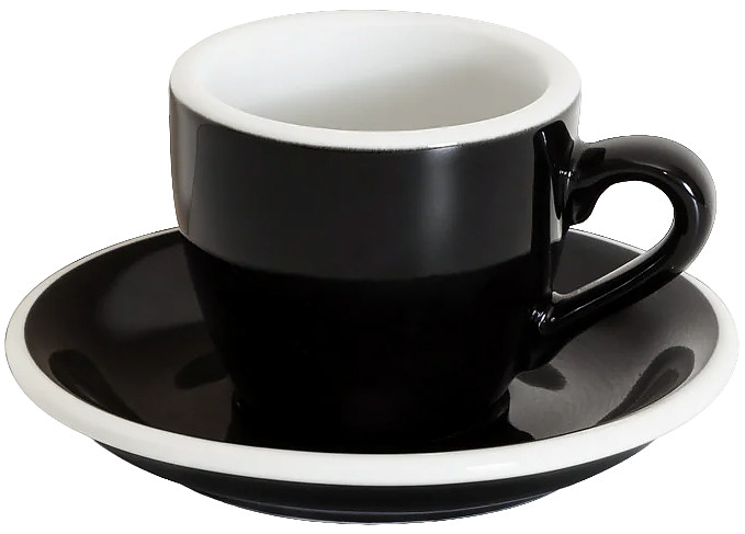 Кофейная пара Loveramics Egg Espresso Cup 80-39BBK/40BBK 80 мл, черный (black)