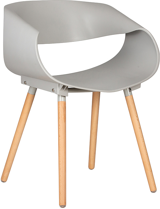Стул обеденный DOBRIN 682PP-LMZL ALIEN (светло-серый, светлый бук)