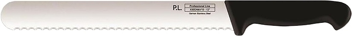 Нож для хлеба P.L. Proff Cuisine Pro Line 81222413 l=30/44 см (нерж. сталь) с черной рукояткой (пластик)