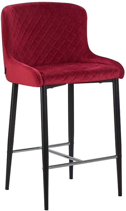 Стул полубарный DOBRIN 8297S-LML-CHRISTIAN 65 (бордовый велюр, черный)
