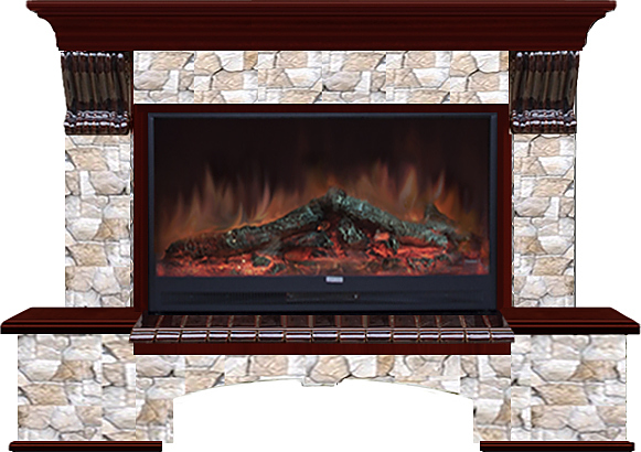 Камин Glenrich Бостон К P 86 Арбат красное дерево