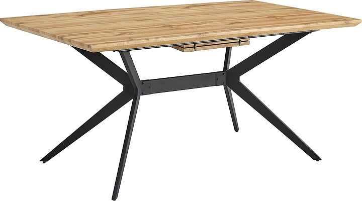 Стол обеденный Hesby Serene Cadence (МДФ / металл) светлое дерево / черный
