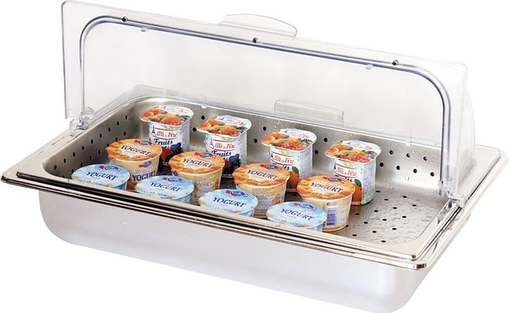 Поднос для выкладки Sunnex X88117H-2CIB 56х35,5х28,5 см (нерж. сталь / пластик)