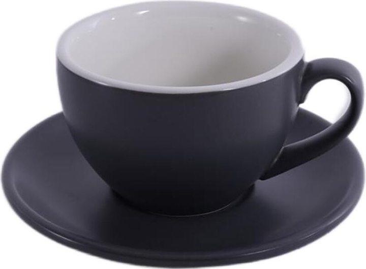 Чайная пара P.L. Barbossa Barista S0120-200-matte grey 250 мл (фарфор) серая матовая