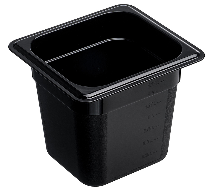 Гастроемкость Gastroplast 79660 GN 1/6-150 (176x162х150 мм) 2.1 л поликарбонат, черный